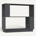 **Moderne open boekenkast van donker hout**