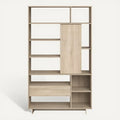 **Technische Titel in het Nederlands:** Eenvoudige Houten Boekenkast met Open Planken en Deur
