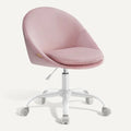 **Luxe roze bureaustoel met verstelbare hoogte en wielen**