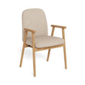 Technische titel in het Nederlands: **Moderne fauteuil met houten poten en comfortabele bekleding**