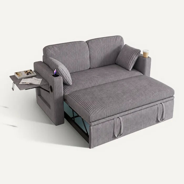 **Technische titel in het Nederlands: Functionaliteit en Comfort: Uitschuifbare Sofa met Bijzettafel**